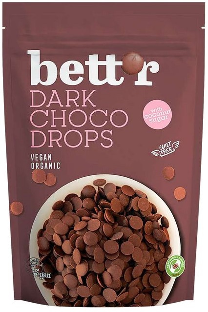 Dropsy Czekoladowe Gorzkie Bezglutenowe Bio 200 G Bett R Dark Choco