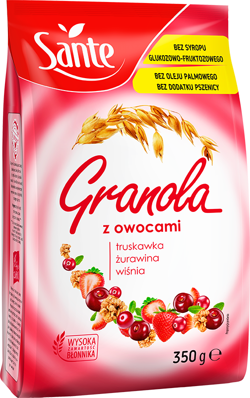 Granola Owocowa Z Owocami Truskawka Urawina Wi Nia G Sante