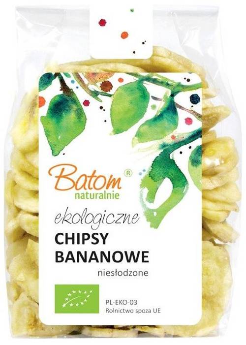 Chipsy bananowe niesłodzone Ekologiczne BIO 100 g - Batom