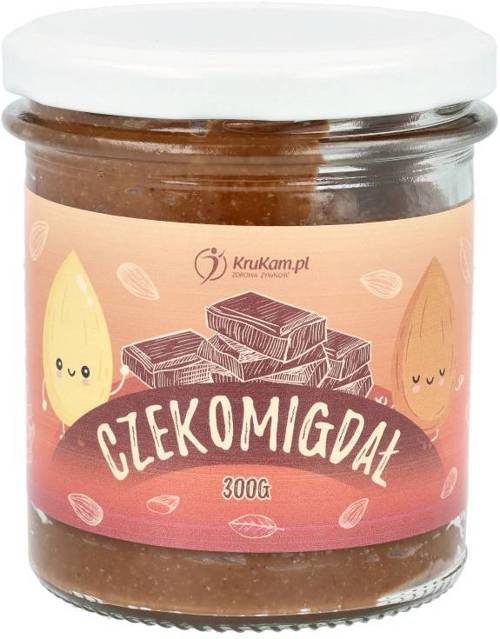 Czekomigdał - czekoladowa pasta migdałowa - Bez Cukru 300 g - Krukam