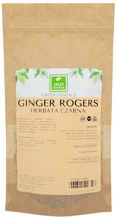 Herbata czarna Ginger Rogers 50 g - imbir pomarańcza kwiaty