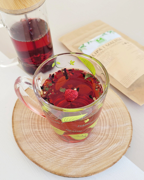 Herbata owocowa Lipa i Malina 50 g - hibiskus róża aronia Super Odporność