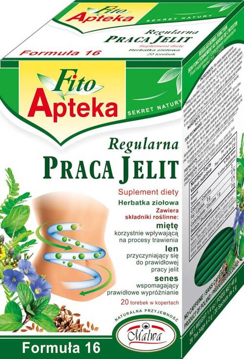 Herbatka ziołowa Regularna Praca Jelit 40 g Malwa Fito Apteka - suplement diety