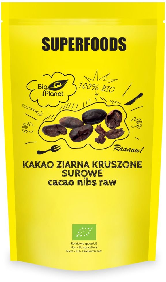 Kakao ziarna surowe kruszone 250 g - Bio Planet