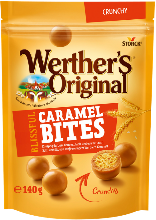 Kulki karmelowe z chrupkami 140 g Werther's Original Blissful Caramel Bites Crunchy 