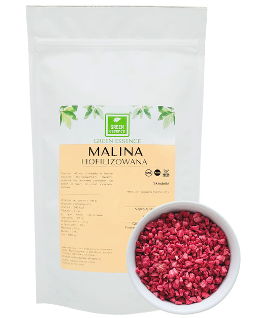 Malina liofilizowana grys 20 g - owoce liofilizowane Maliny