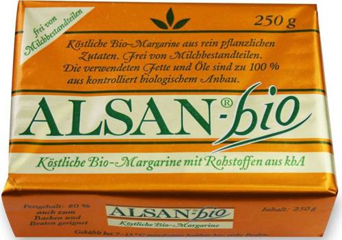 Margaryna Bio Ekologiczna 250 g Alsan - wegański tłuszcz do smarowania