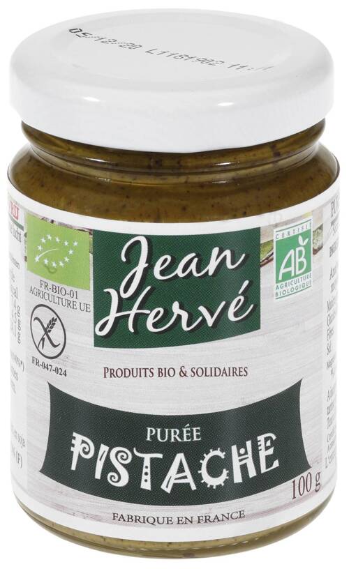 Masło pistacjowe gładkie Bez Cukru 100 g Jean Hervé BIO Pureé Pistache - pasta pistacjowa