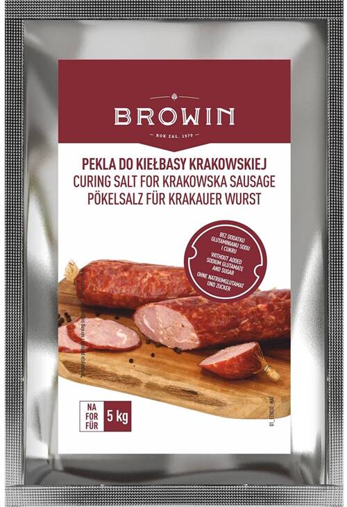 Pekla do kiełbasy krakowskiej Peklosól 115 g Browin - przyprawa do peklowania