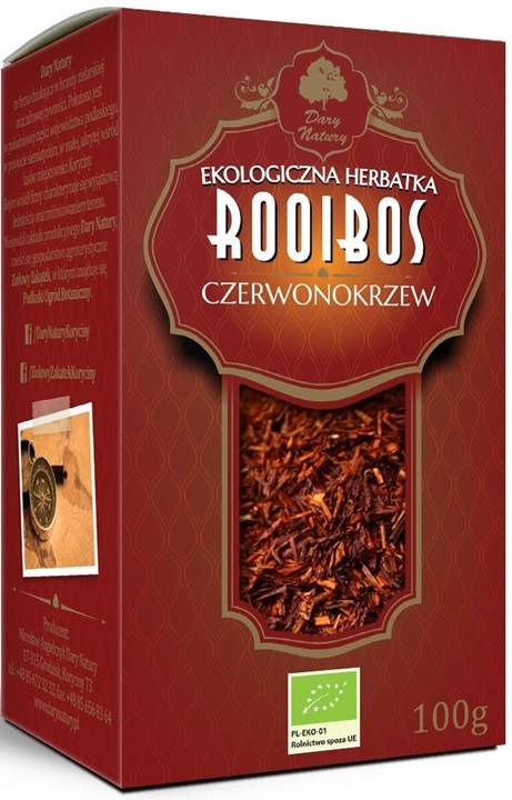 Rooibos liściasta herbata z czerwonokrzewu BIO 100 g - Dary Natury