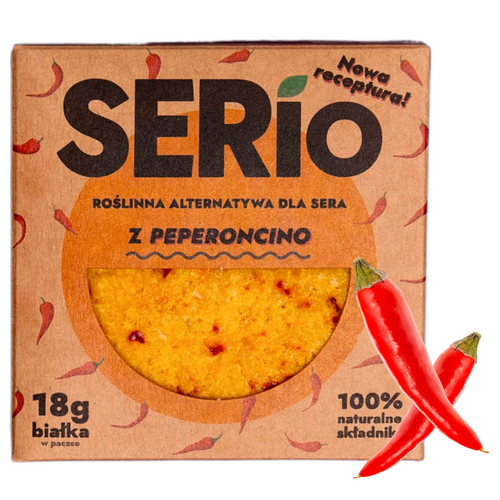 Ser roślinny SERio Peperoncino 150 g - roślinna alternatywa dla sera VEGE 