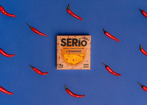 Ser roślinny SERio Peperoncino 150 g - roślinna alternatywa dla sera VEGE 