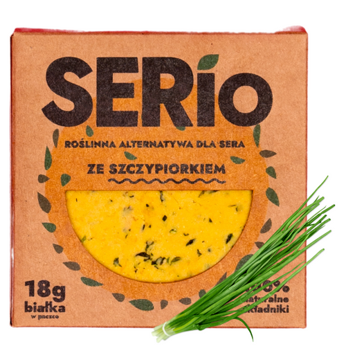 Ser roślinny SERio ze szczypiorkiem 150 g - roślinna alternatywa dla sera VEGE (WAŻN. 16.05.2024)