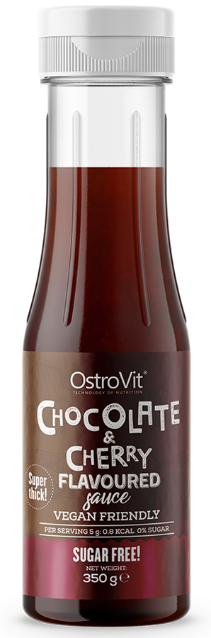 Sos czekoladowo-wiśniowy Bez Cukru 350 g OstroVit Chocolate & Cherry Flavoured Sauce
