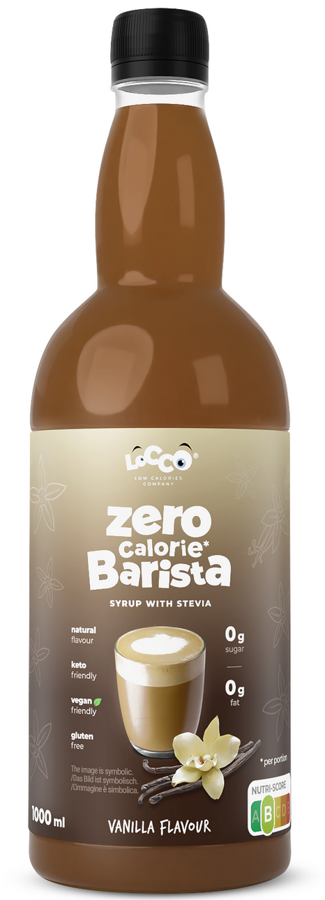 Syrop Zero ze stewią Wanilia bez cukru 1000 ml LoCCo Barista Syrup Vanilla