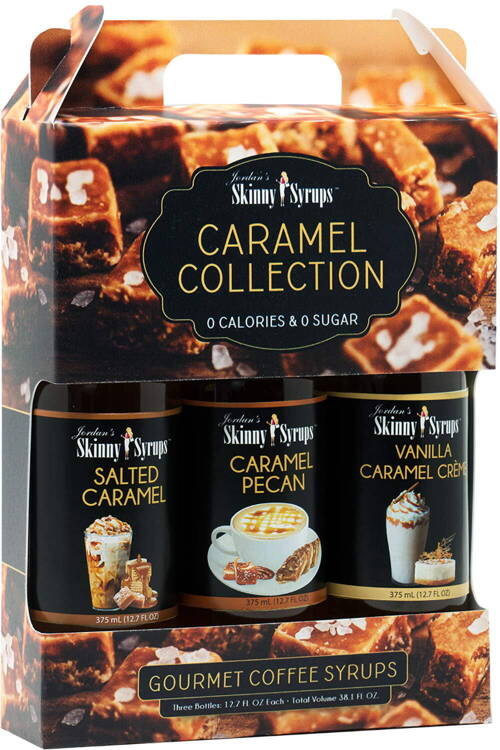 Zestaw syropów Bez Cukru 3x 375 ml Skinny Syrups Caramel Collection Trio