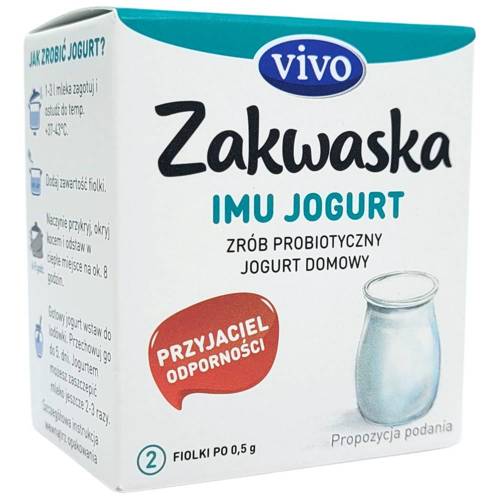 Żywe kultury bakterii Imu-Jogurt 1 g (2 fiolki) Zakwaska - Vivo