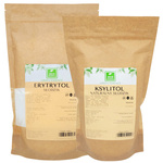 Erytrytol Ksylitol słodziki naturalne spożywcze Zestaw Keto 2x 1 kg