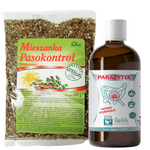 Mieszanka Pasokontrol herbatka ziołowa 100 g Flos + Parazytek płyn 100 ml EkoToTu - suplement diety