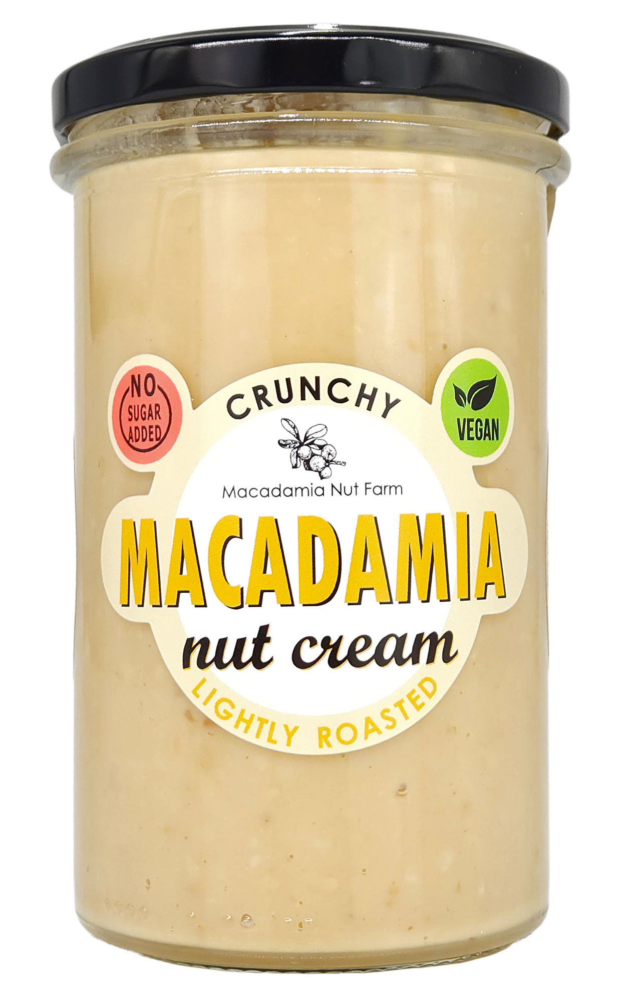 Pasta z orzechów makadamia lekko palona Crunchy 500 g Macadamia Nut Farm Light Roasted KETO