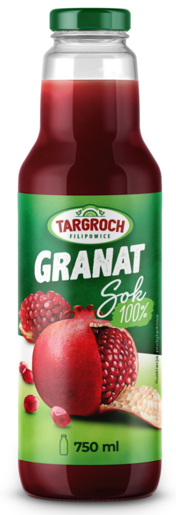 Sok z granatu 100% naturalny Bez Cukru 750 ml Targroch Granat