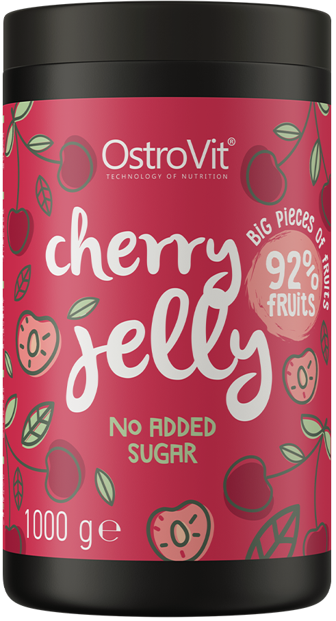 Owoce w żelu frużelina Wiśniowy Bez Cukru 1kg OstroVit Cherry Jelly 1000 g