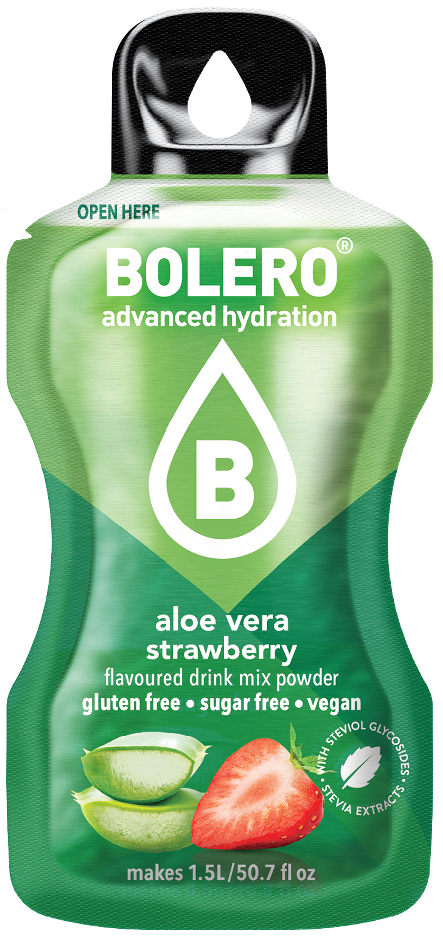 Bolero Drink Aloe Vera Strawberry - napój w proszku ze stewią Aloes Truskawka 9 g