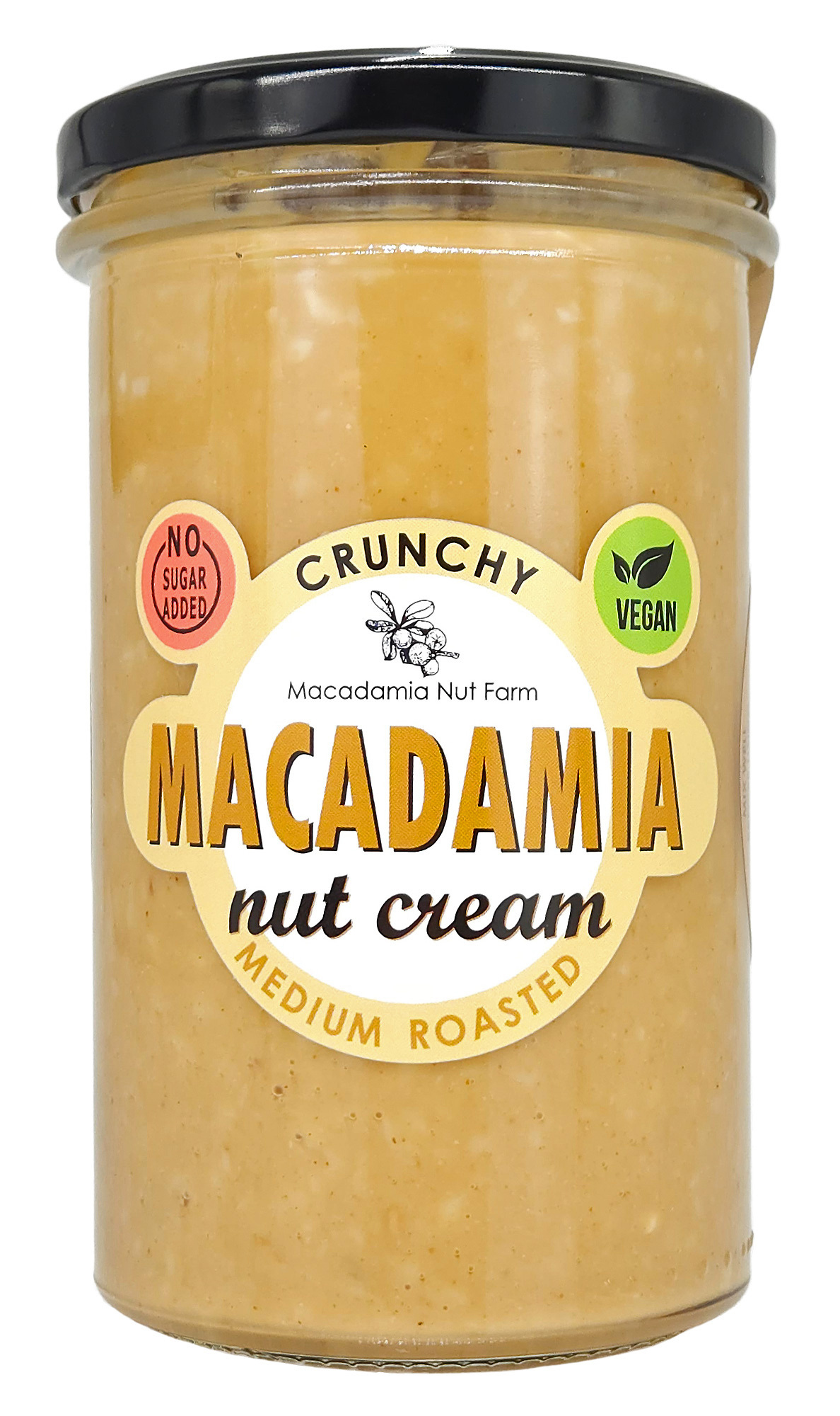 Pasta z orzechów makadamia średnio palona Crunchy 500 g Macadamia Nut Farm Medium Roasted KETO