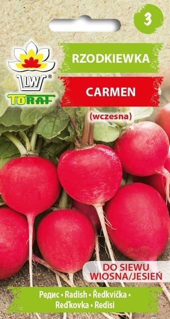 Rzodkiewka Carmen wczesna łagodna - nasiona 10 g - Toraf