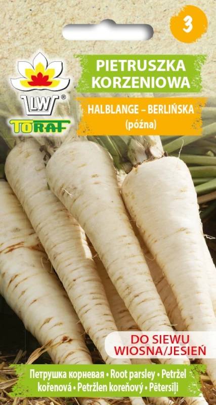 Pietruszka korzeniowa Halblange - Berlińska późna - nasiona 5 g - Toraf