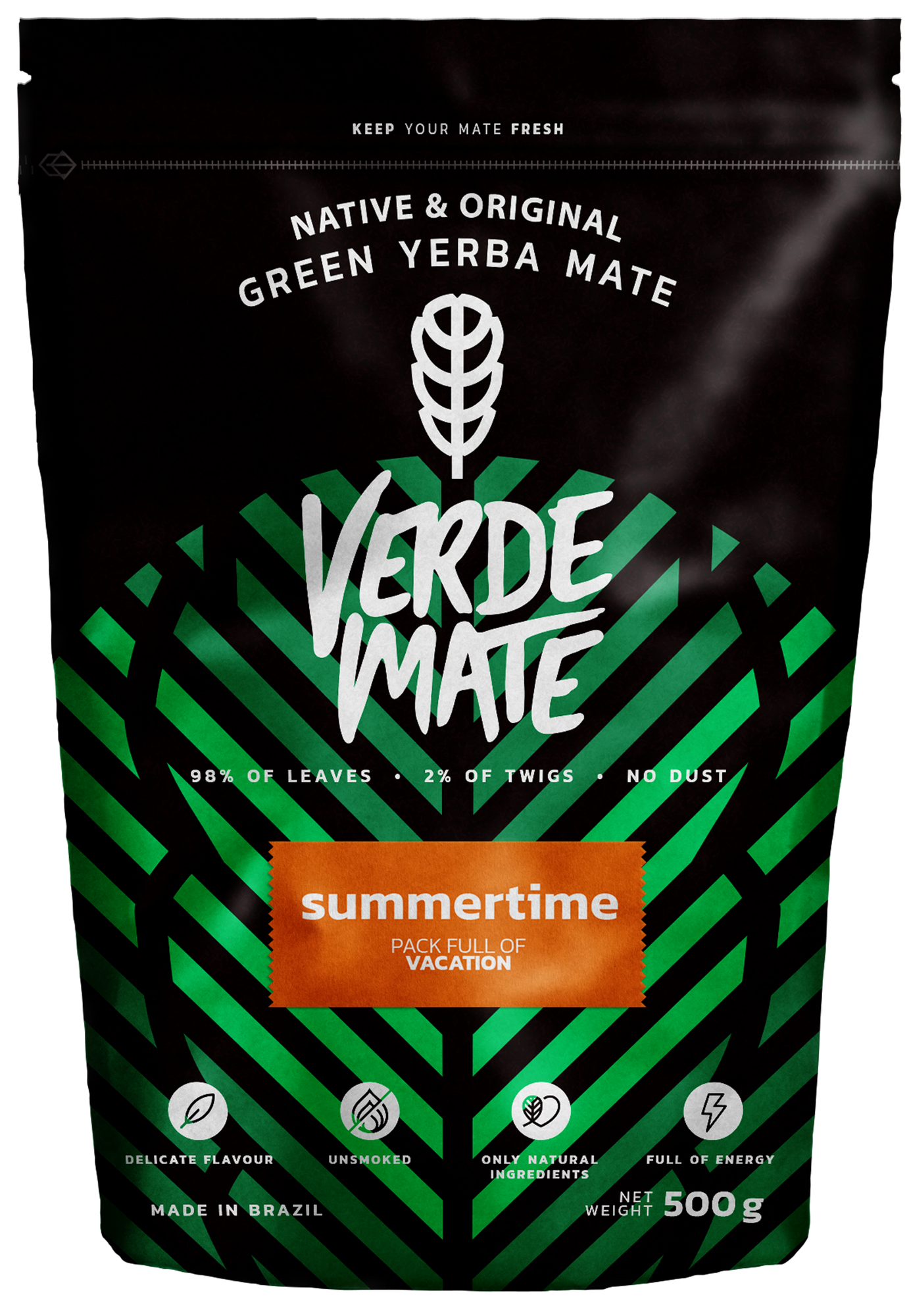 Yerba Verde Mate Green Summertime 500 g - chipsy kokosowe aromat karmelowy