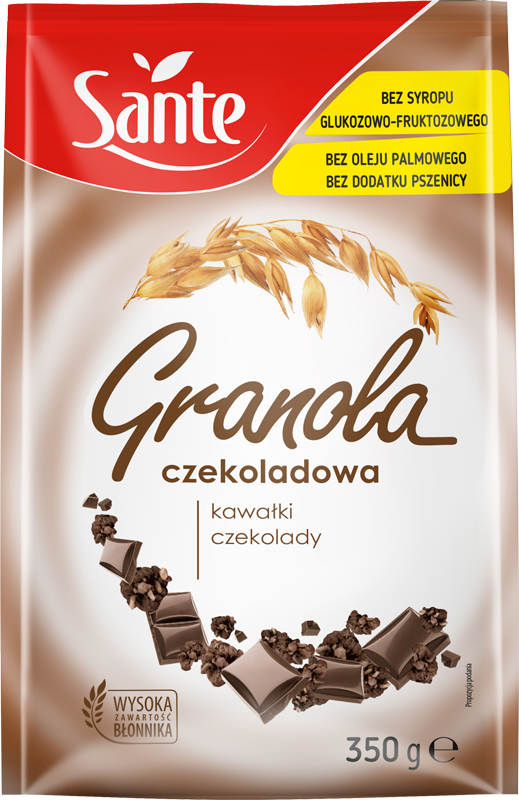 Granola czekoladowa z kawałkami czekolady 350 g - Sante