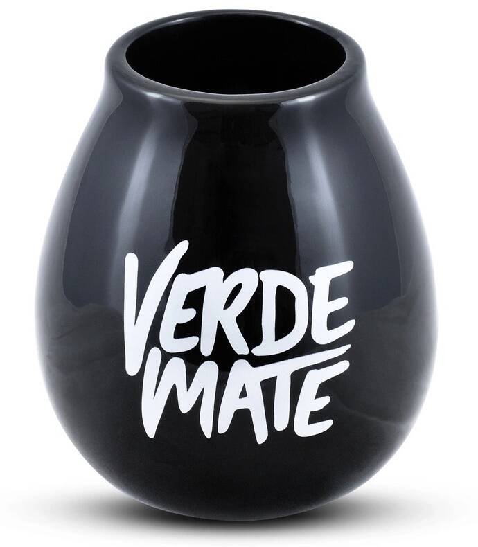 Tykwa Ceramiczna - Verde Mate | czarna | 350 ml