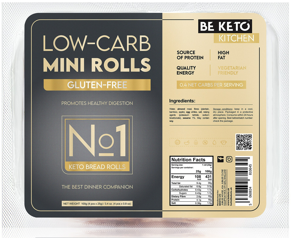 Bułeczki bezglutenowe Keto 100 g BeKeto Low-Carb Mini Rolls