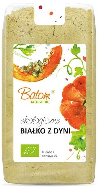 Białko z dyni dyniowe Ekologiczne Bio 250 g Batom - Biało dla wegan