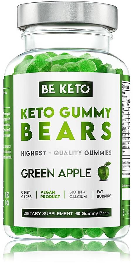 Żelki Misie Zielone Jabłko 60 żelek BeKeto Keto Gummy Bears - suplement diety