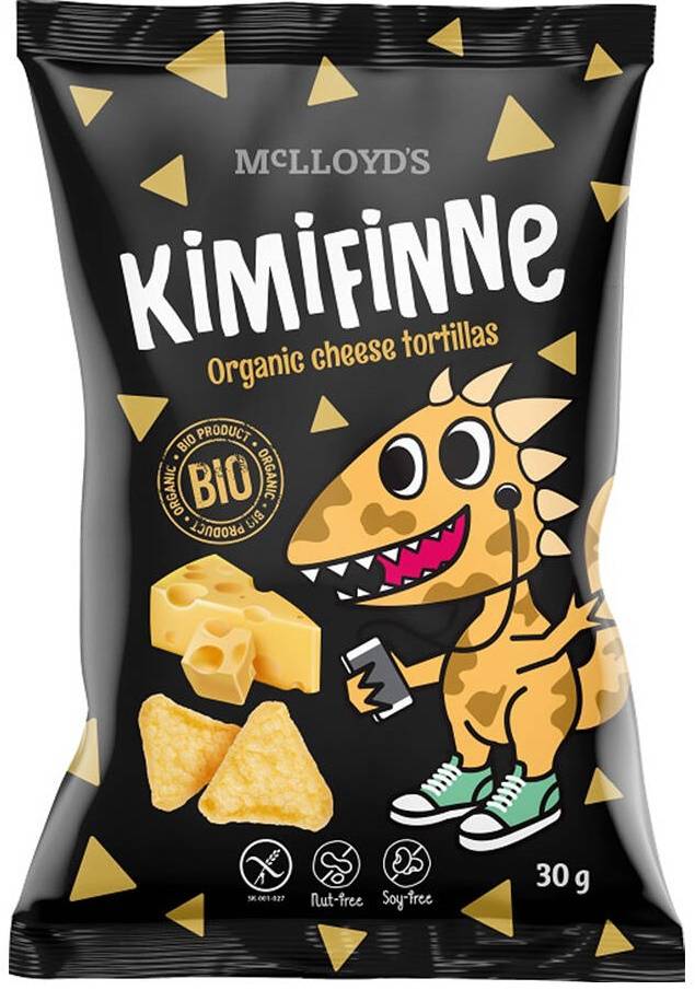 Chrupki kukurydziane Bezglutenowe nachosy serowe 30 g Kimifinne Bio