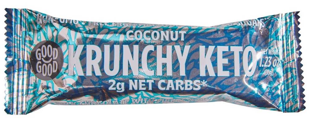 Baton kokosowy w czekoladzie mlecznej - Krunchy Keto Coconut Bar 35 g - Good Good