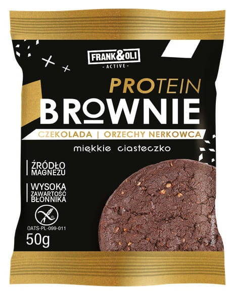 Ciastko miękkie Brownie Protein czekolada + orzechy nerkowca 50 g Frank&Oli
