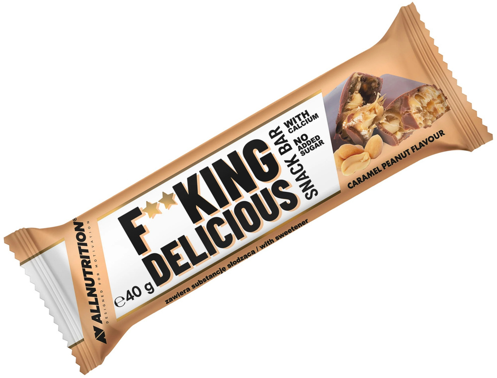 Allnutrition F**king Delicious Snack Bar Caramel Peanut 40 g - baton karmelowy z orzeszkami
