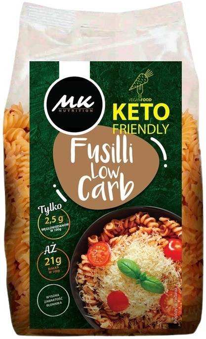 Makaron Keto Fusilli Low Carb świderki niskowęglowodanowy 250 g MK Nutrition