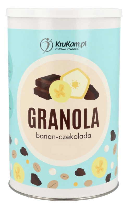 Granola banan-czekolada bez cukru 270 g Krukam - na śniadanie