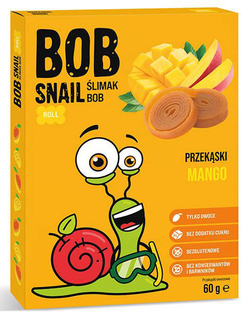 Przekąska owocowa mango Bez Cukru 60 g Bob Snail Ślimak