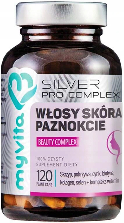 Włosy Skóra Paznokcie 120 Kaps. - Suplement Diety MyVita Silver Pro ...