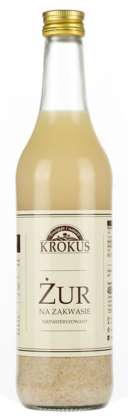 Żur na zakwasie niepasteryzowany 480 ml Krokus