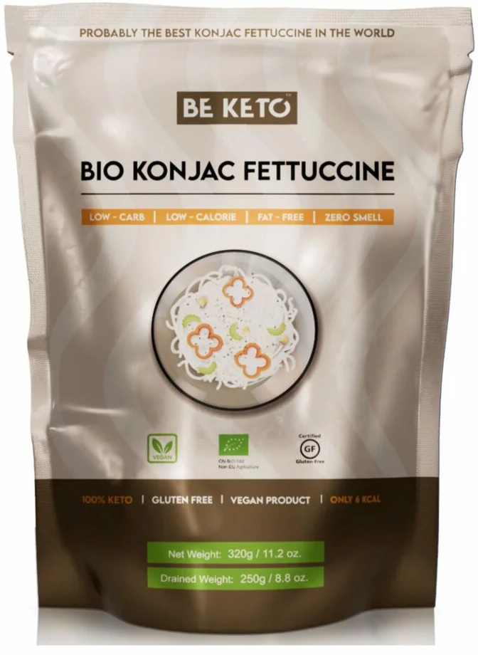 Makaron Konjac Fettuccine wstążki 320 g BeKeto Bio Organic Bezzapachowy