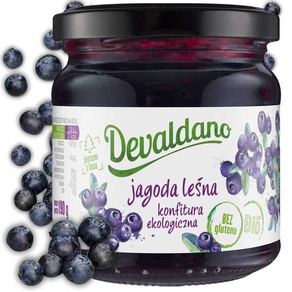 Konfitura jagodowa BIO 190 g Devaldano