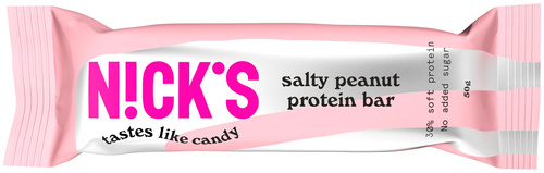 Baton proteinowy w czekoladzie z orzeszkami ziemnymi 50 g Nick's Salty Peanut Protein Bar (WAŻN. 25.02.2025)