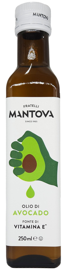 Olej z awokado bezglutenowy 250 ml Mantova Avocado Oil - do pieczenia smażenia