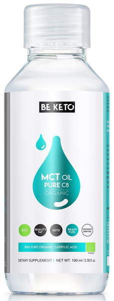 Olej MCT Oil Pure 100% C8 BIO 100 ml BeKeto - suplement diety